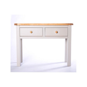 Argenta Light Grey 2 Drawer Console Table Wood Knob