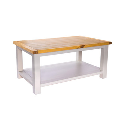 Argenta Light Grey Coffee Table with Shelf