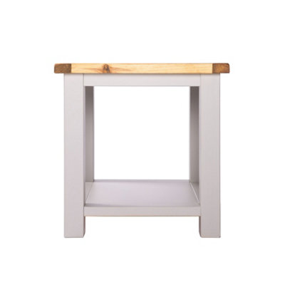 Argenta Light Grey Side Table with Shelf DIY at B&Q