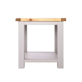 Argenta Light Grey Side Table with Shelf