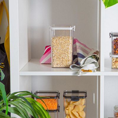 Argon Tableware 1.3L Food Storage Containers - 3x Airtight Reusable ...
