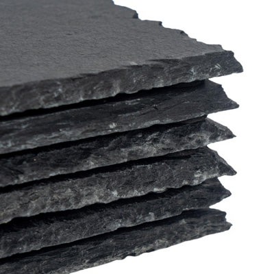 Argon Tableware 12pc Slate Placemats & Coasters Set - Natural Slate ...