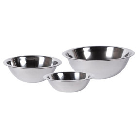 Argon Tableware 3pc Stainless Steel Mixing Bowl Set