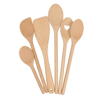 Argon Tableware 6pc Wooden Cooking Spoon Set