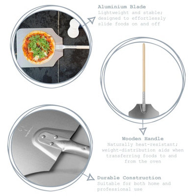 Argon Tableware - Aluminium Pizza Peel - 91.5cm - Silver