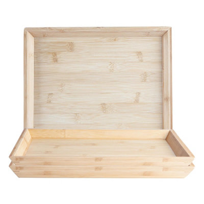 Argon Tableware - Bamboo Serving Tray - 33 x 25cm - Pack of 3