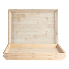 Argon Tableware - Bamboo Serving Tray - 33 x 25cm - Pack of 3