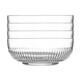 Argon Tableware - Campana Glass Serving Bowls - 17cm - Pack of 4 - Clear
