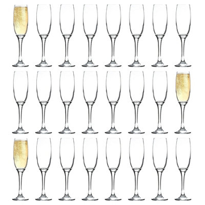 Argon Tableware - Classic Champagne Flutes - 220ml - Pack of 24 - Clear