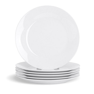 Argon Tableware - Classic Dessert Plates - 19cm - Pack of 6 - White