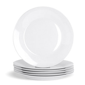 Argon Tableware - Classic Dinner Plates - 30cm - Pack of 6 - White