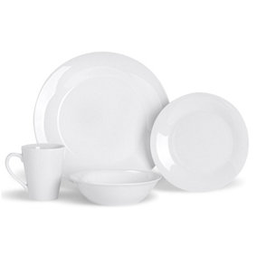 Argon Tableware - Classic Dinner Set - 16pc - White