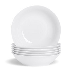 Argon Tableware - Classic Pasta Bowls - 25.5cm - Pack of 6 - White