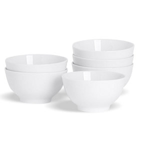 Argon Tableware - Classic Rice Bowls - 13cm - Pack of 6 - White