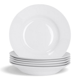 Argon Tableware - Classic Soup Bowls - 23cm - Pack of 6 - White