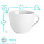 Argon Tableware - Classic White Cappuccino Cup & Saucer Set - 320ml - 12pc - White