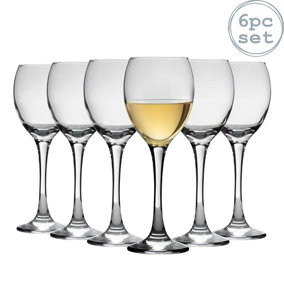 Argon Tableware - Classic White Wine Glasses - 245ml - Pack of 6 - Clear