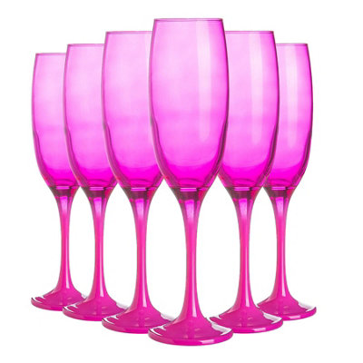 Coloured store champagne flutes