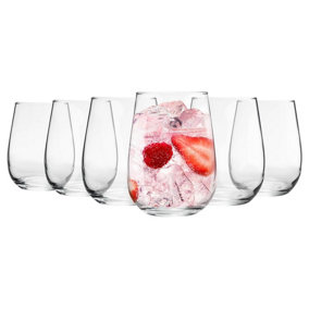 Argon Tableware - Corto Stemless Gin Glasses - 590ml - Pack of 6 - Clear