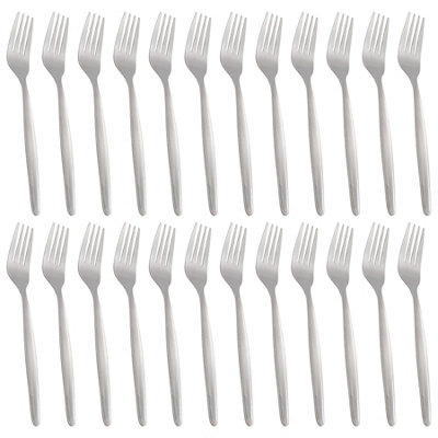 Argon Tableware Economy Stainless Steel Dinner Forks - 19.5cm - Pack of 24