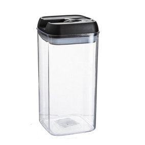 Argon Tableware - Flip Lock Plastic Food Storage Container - 1.2 Litre - Black
