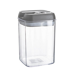 Argon Tableware - Flip Lock Plastic Food Storage Container - 800ml - Grey