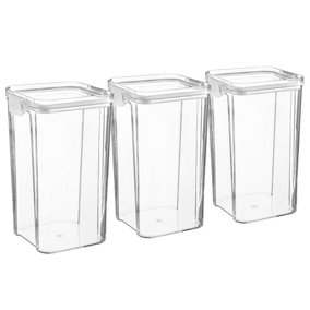 Argon Tableware - Food Storage Containers - 1.3 Litre - Pack of 3 - White