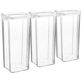 Argon Tableware - Food Storage Containers - 1.8 Litre - Pack of 3 - White