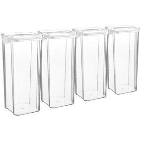 Argon Tableware - Food Storage Containers - 1.8 Litre - Pack of 4 - White