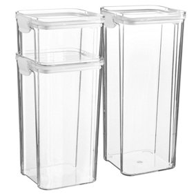 Argon Tableware - Food Storage Containers Set - 3 Sizes - 3pc - White