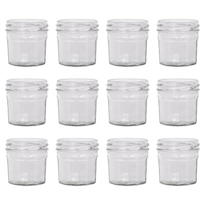 Argon Tableware Glass Jam Jars - 110ml - Pack of 12