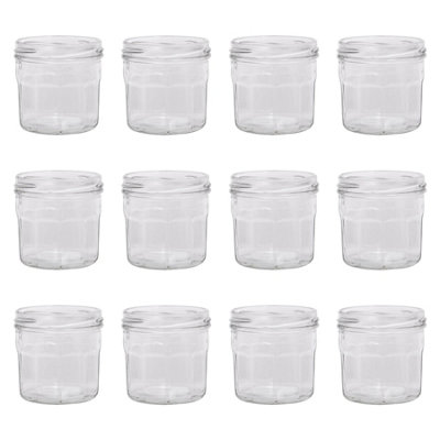 Argon Tableware Glass Jam Jars - 130ml - Pack of 12