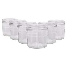 Argon Tableware Glass Jam Jars - 150ml - Pack of 6