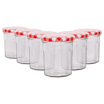 Argon Tableware Glass Jam Jars - 150ml - Pack of 6