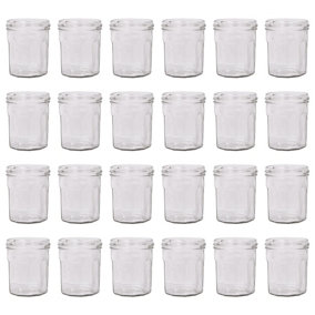 Argon Tableware Glass Jam Jars - 185ml - Pack of 24