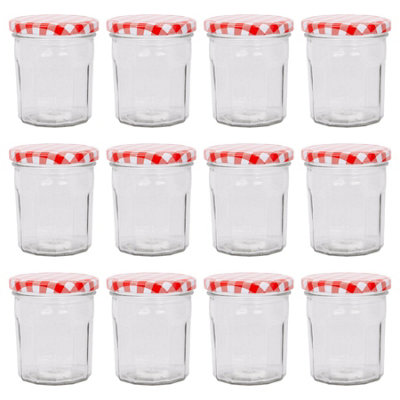 Argon Tableware Glass Jam Jars - 250ml - Pack of 12