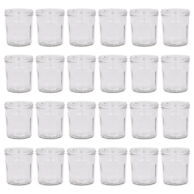 Argon Tableware Glass Jam Jars - 250ml - Pack of 24