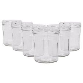 Argon Tableware Glass Jam Jars - 310ml - Pack of 6
