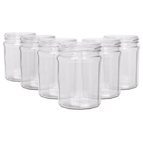 Argon Tableware Glass Jam Jars - 450ml - Pack of 6