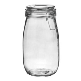 Argon Tableware - Glass Storage Jar - 1.5 Litre - Clear Seal