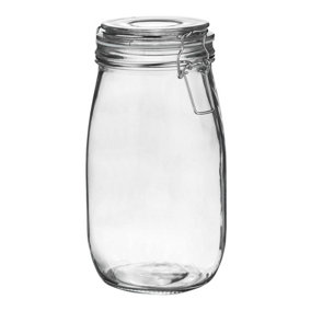 Argon Tableware - Glass Storage Jar - 1.5 Litre - White Seal