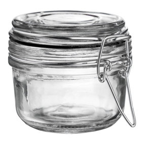 Argon Tableware - Glass Storage Jar - 125ml - Black Seal