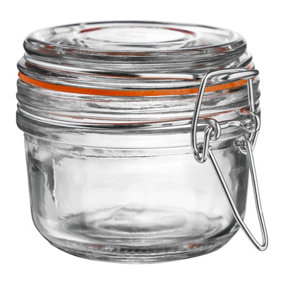 Argon Tableware - Glass Storage Jar - 125ml - Orange Seal