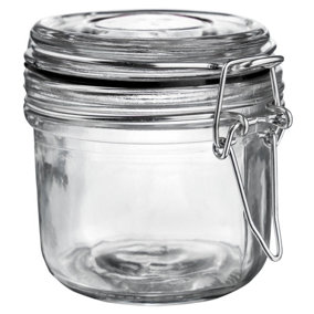 Argon Tableware - Glass Storage Jar - 200ml - Black Seal