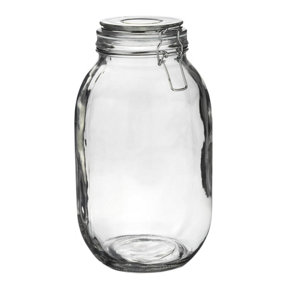 Argon Tableware - Glass Storage Jar - 3 Litre - White Seal