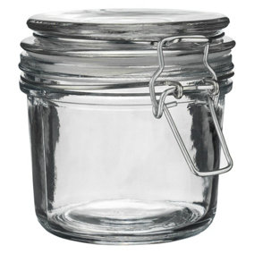 Argon Tableware - Glass Storage Jar - 350ml - Clear Seal