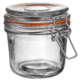 Argon Tableware - Glass Storage Jar - 350ml - Orange Seal
