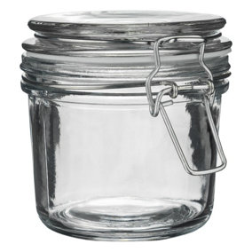 Argon Tableware - Glass Storage Jar - 350ml - White Seal