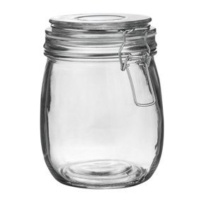 Argon Tableware - Glass Storage Jar - 750ml - White Seal