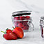 Argon Tableware - Glass Storage Jar Seals - Medium - Black - Pack of 6